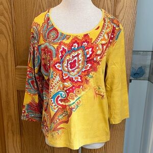 Chico’s Colorful Paisley Women's Top